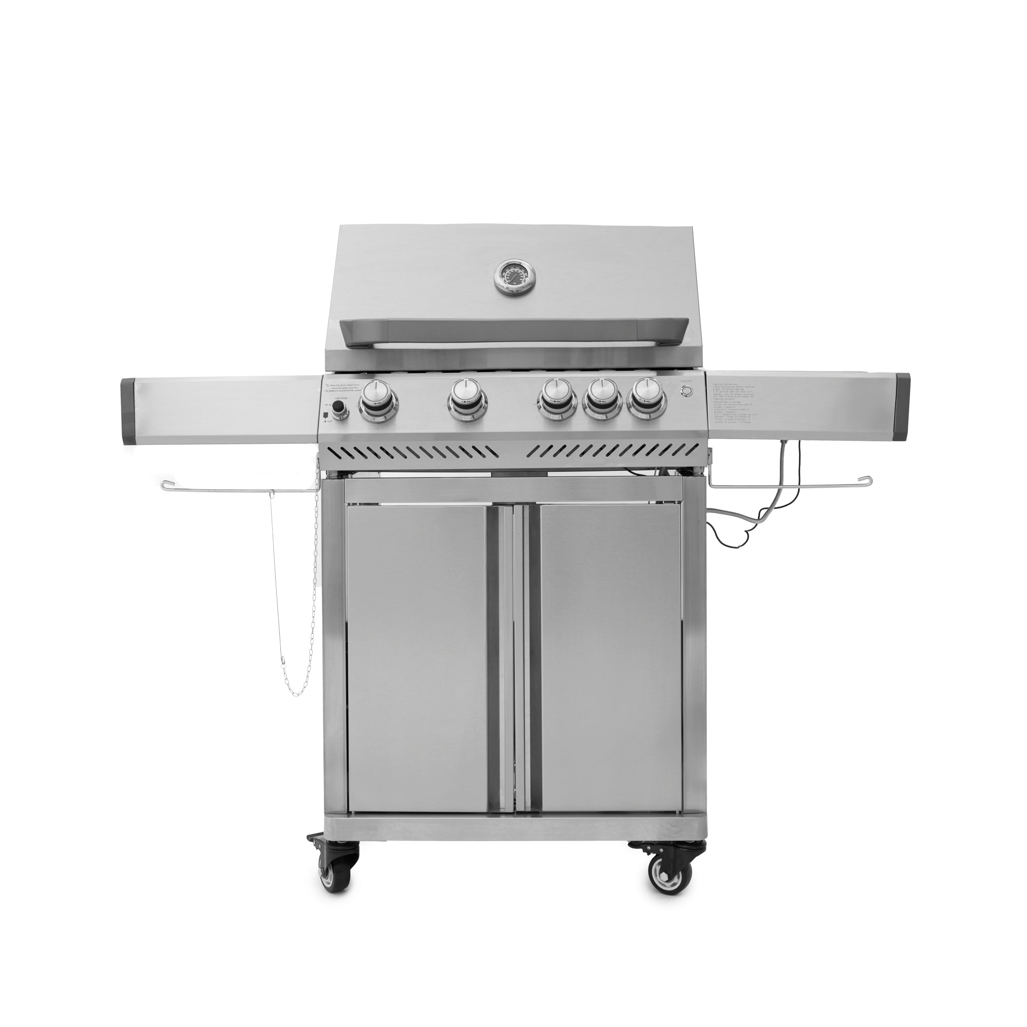 R.W.FLAME 4-Burner RGB Propane Grill with Side Burner