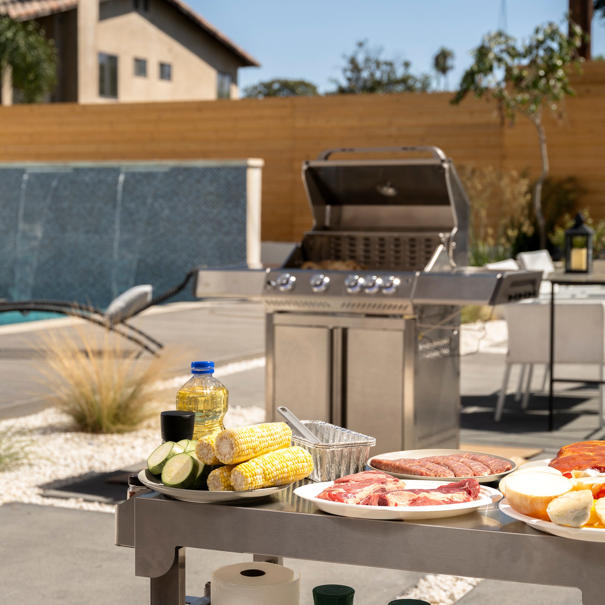 R.W.FLAME Deluxe Portable Grill Table