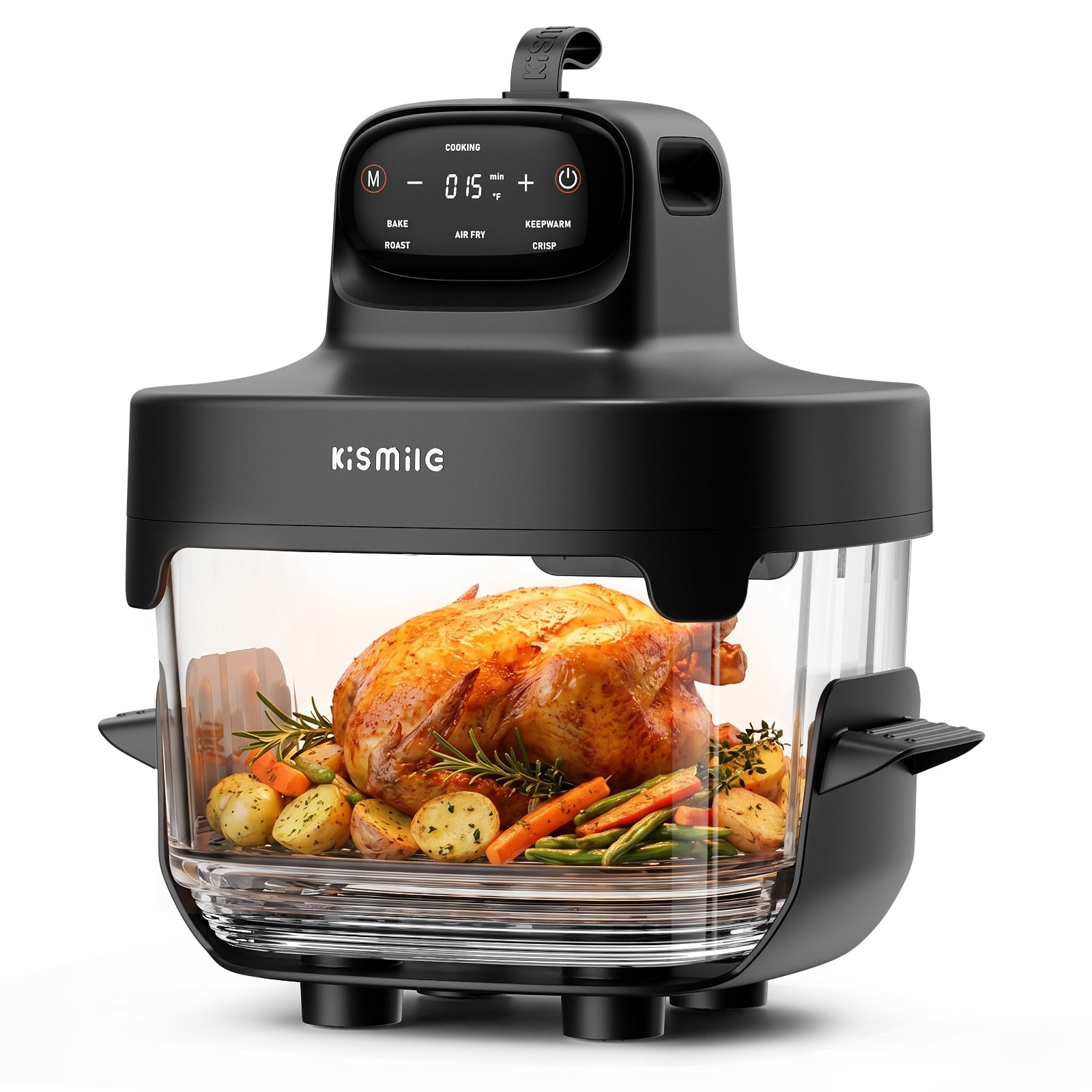 Kismile 5-in-1 Portable Glass Air Fryer