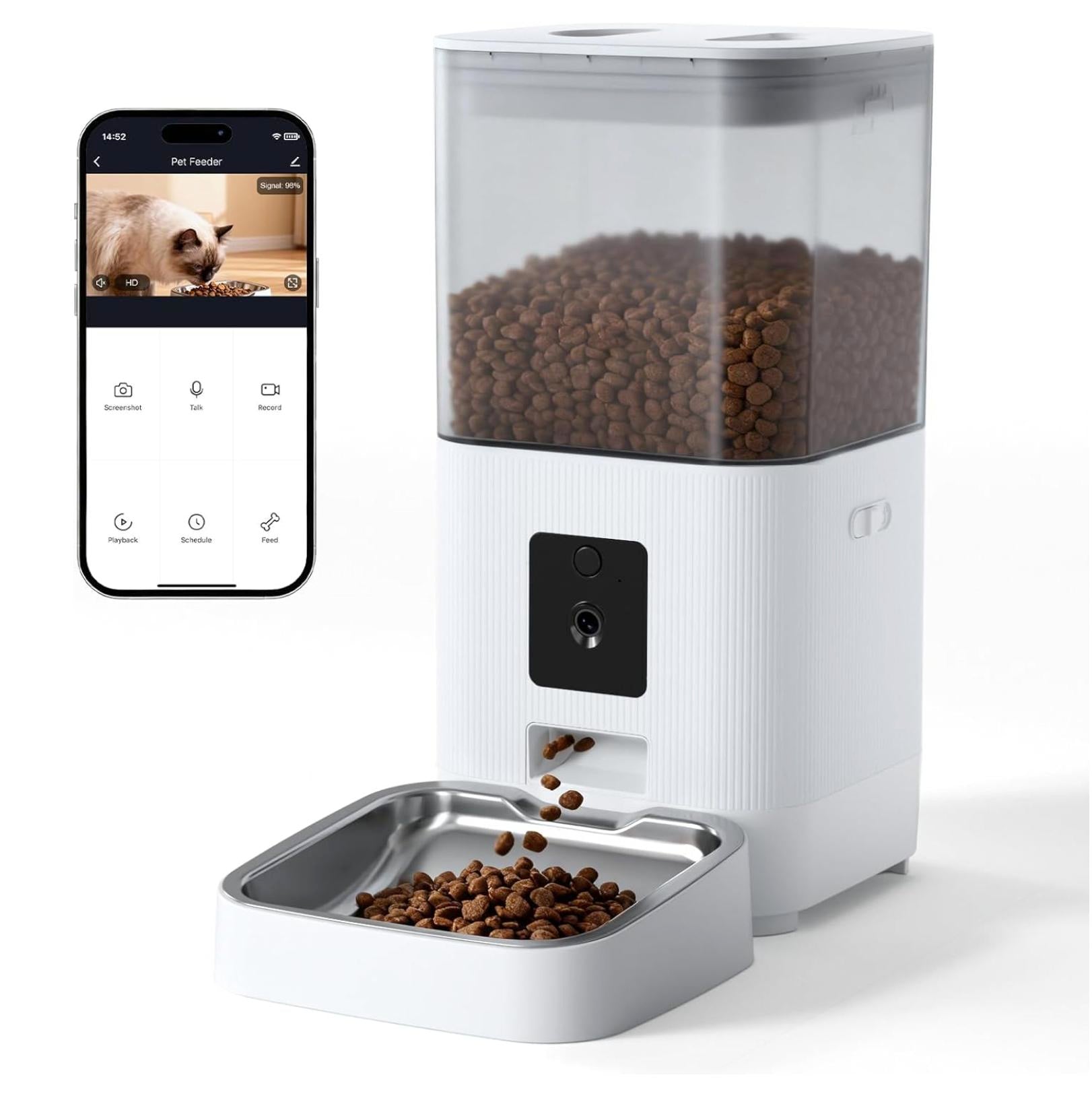 Smart Automatic Pet Feeder with HD Camera
