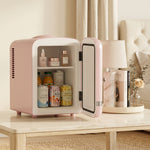 Kismile Retro Mini Fridge with Cooling & Warming Modes