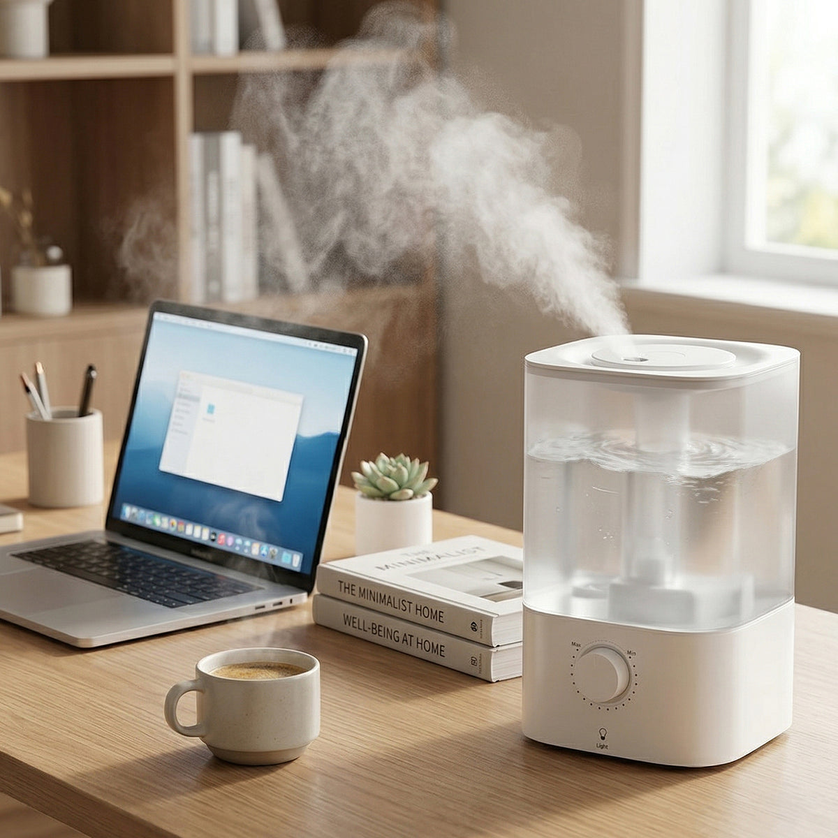 Place on a nightstand or desk