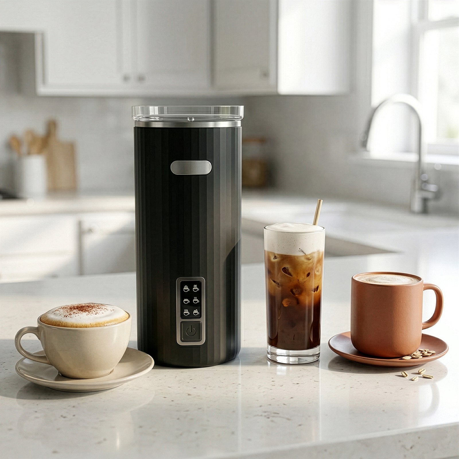 Kismile 6-in-1 Electric Milk Frother