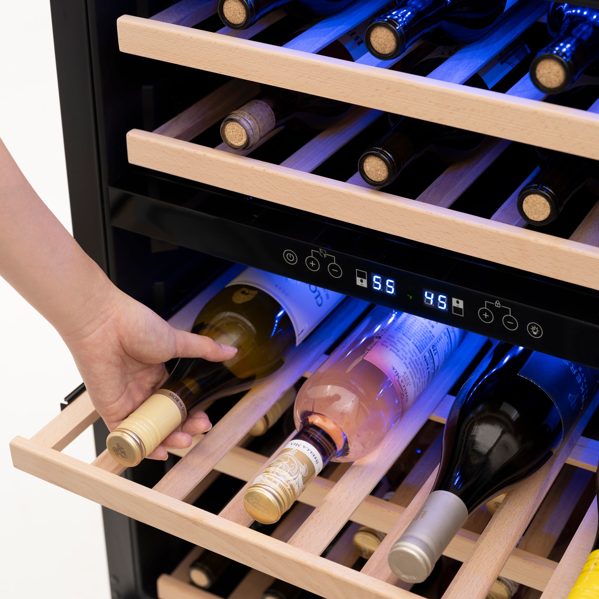 Antarctic Star 46-Bottle Dual Zone Built-in Wine Fridge