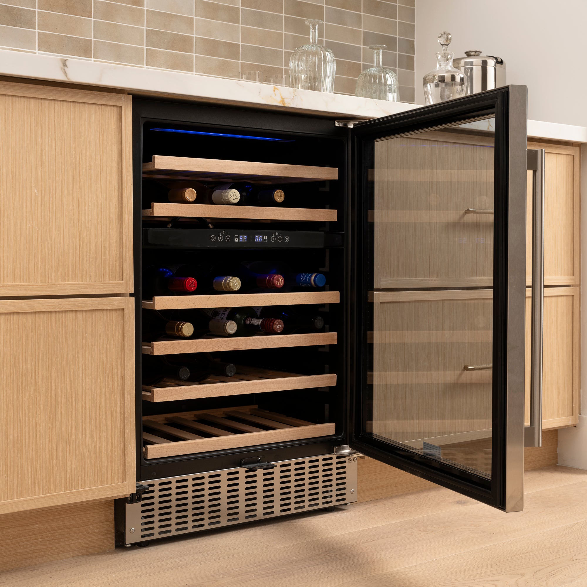 Antarctic Star 46-Bottle Dual Zone Built-in Wine Fridge