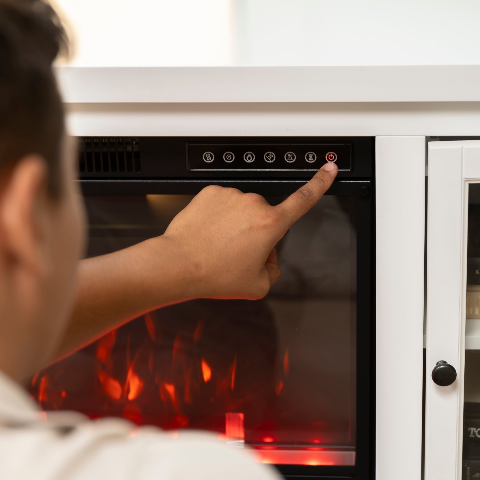 R.W.FLAME Display TV Stand with Electric Fireplace