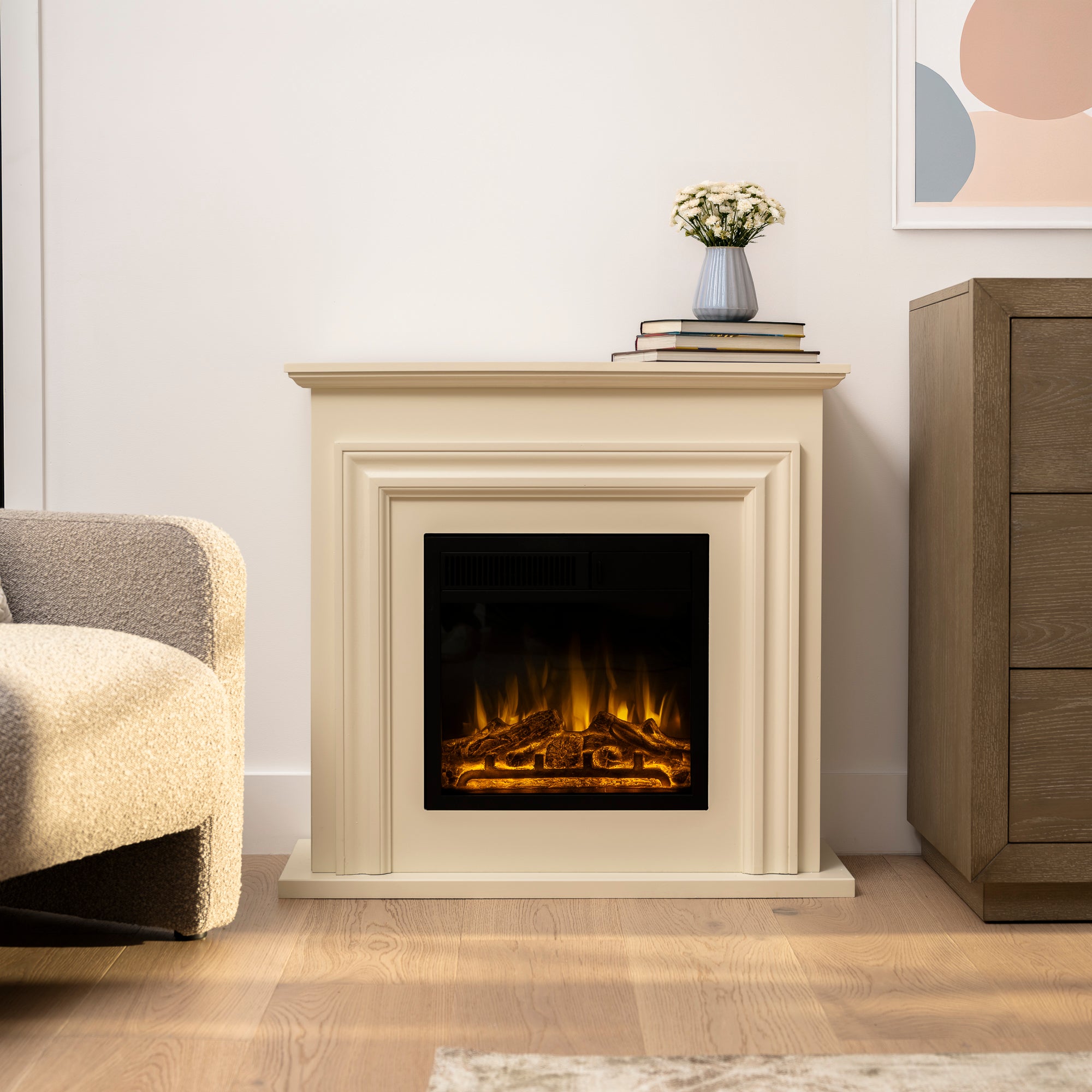 R.W.FLAME 36-inch Electric Fireplace with Mantel