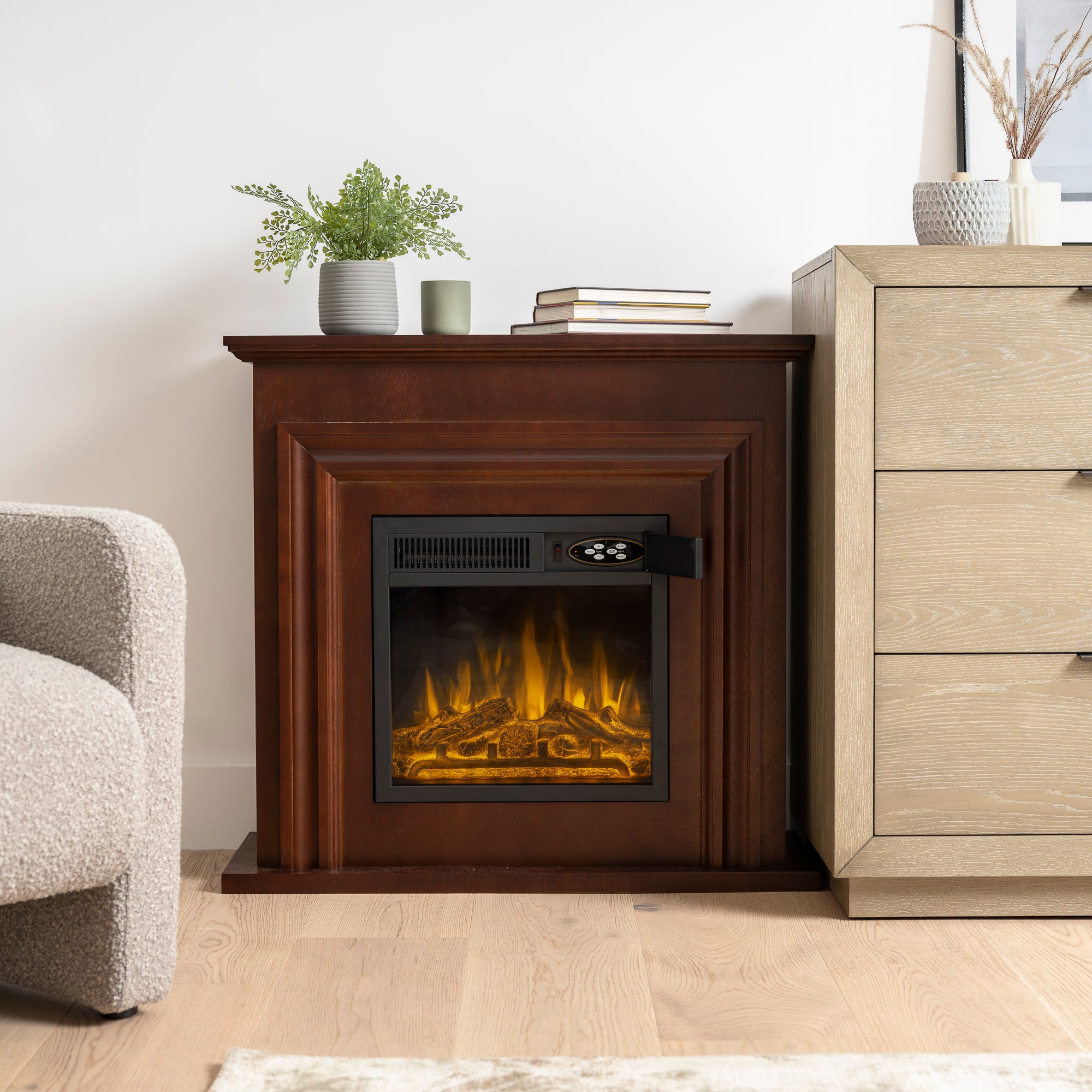 R.W.FLAME 36-inch Electric Fireplace with Mantel