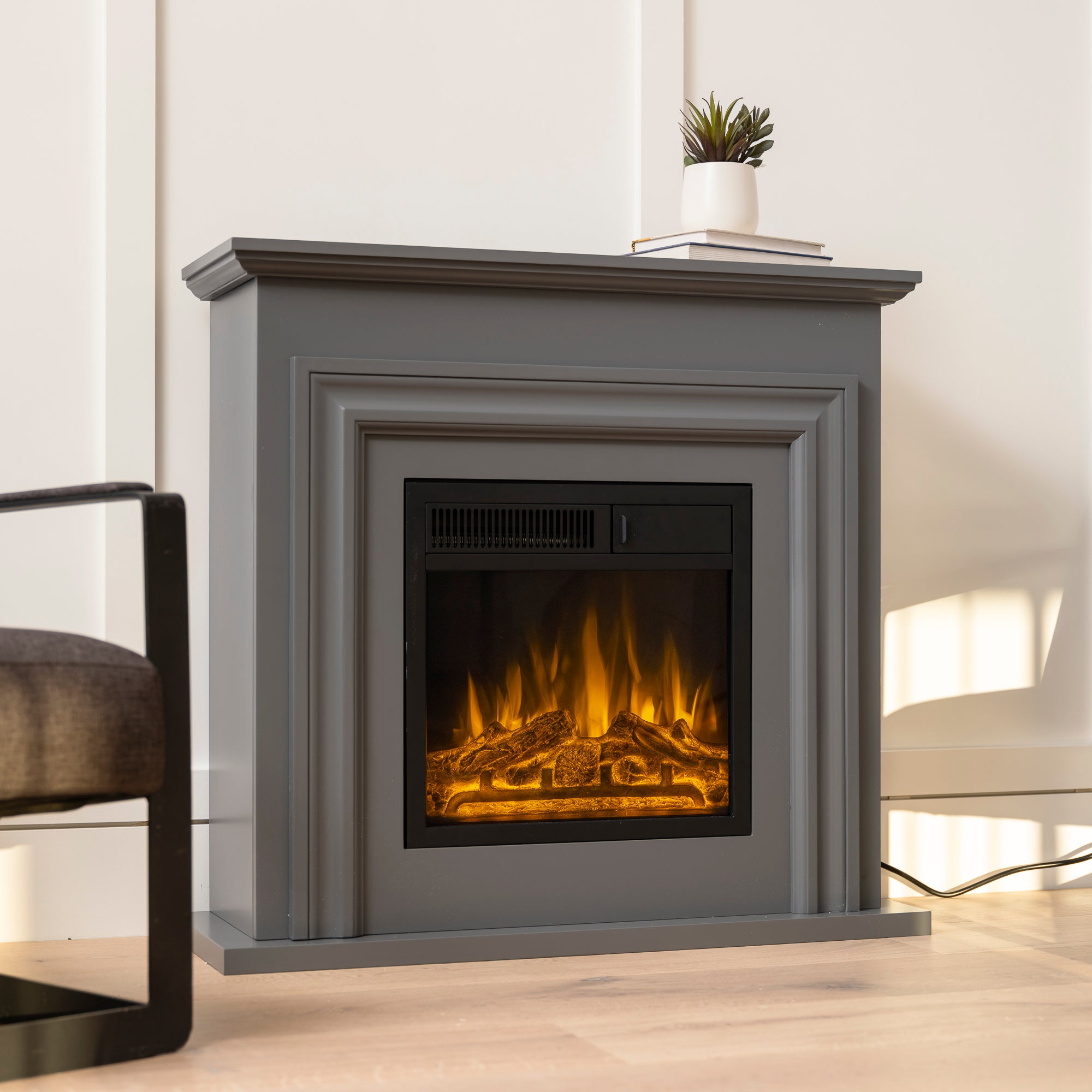 R.W.FLAME 36-inch Electric Fireplace with Mantel