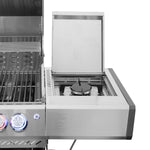 R.W.FLAME 4-Burner RGB Propane Grill with Side Burner