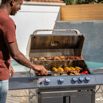 R.W.FLAME 4-Burner RGB Propane Grill with Side Burner