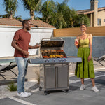 R.W.FLAME 4-Burner RGB Propane Grill with Side Burner