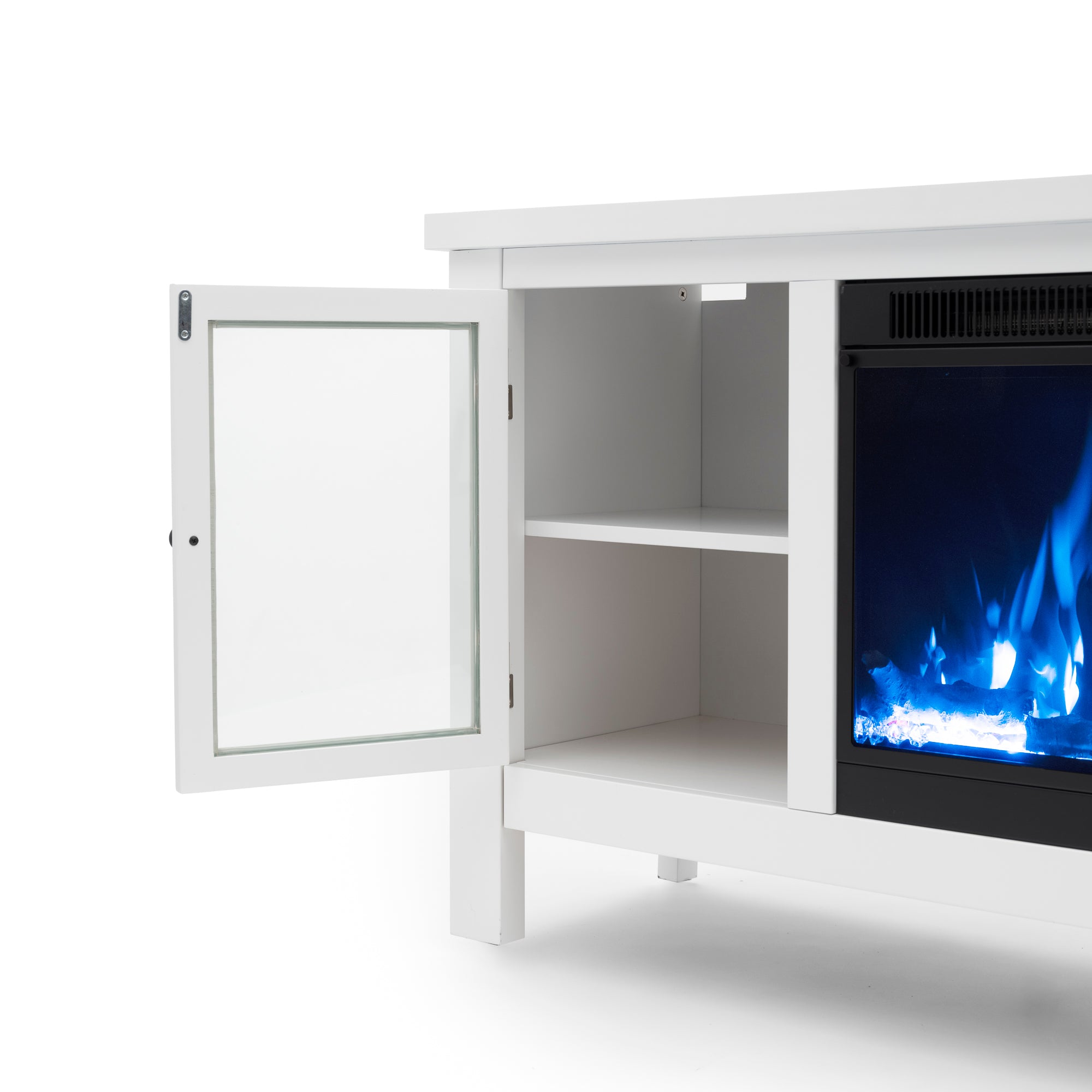 R.W.FLAME Display TV Stand with Electric Fireplace
