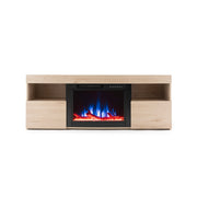 R.W.FLAME Modern TV Stand with Electric Fireplace