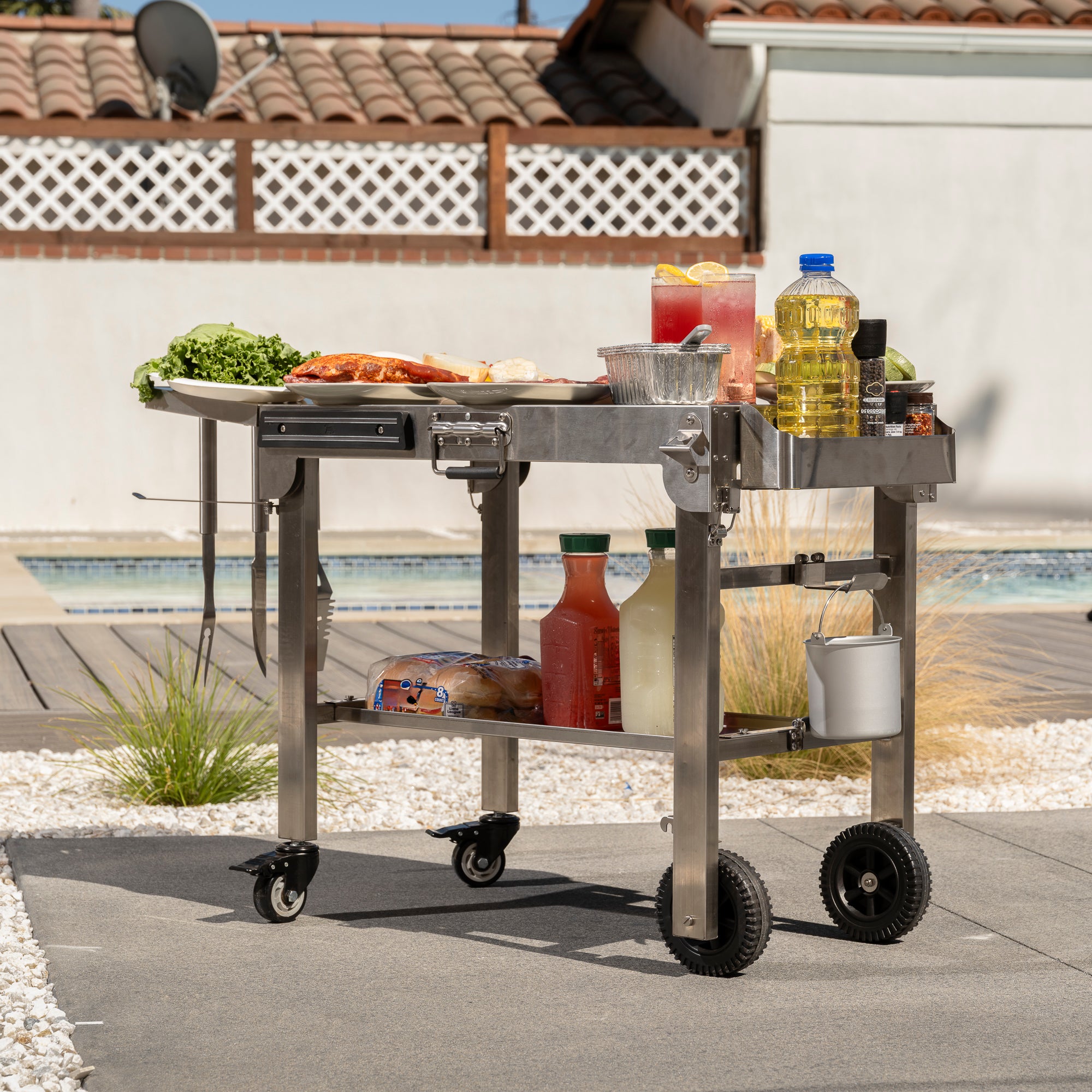 R.W.FLAME Deluxe Portable Grill Table