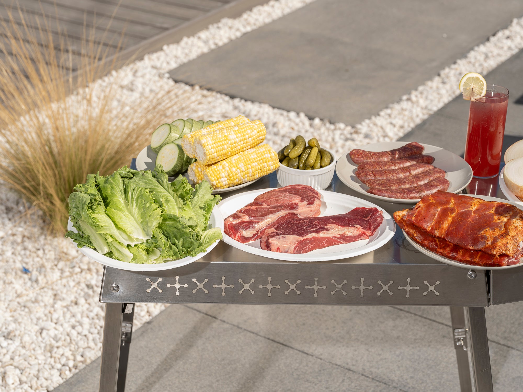 R.W.FLAME Portable Grill Table