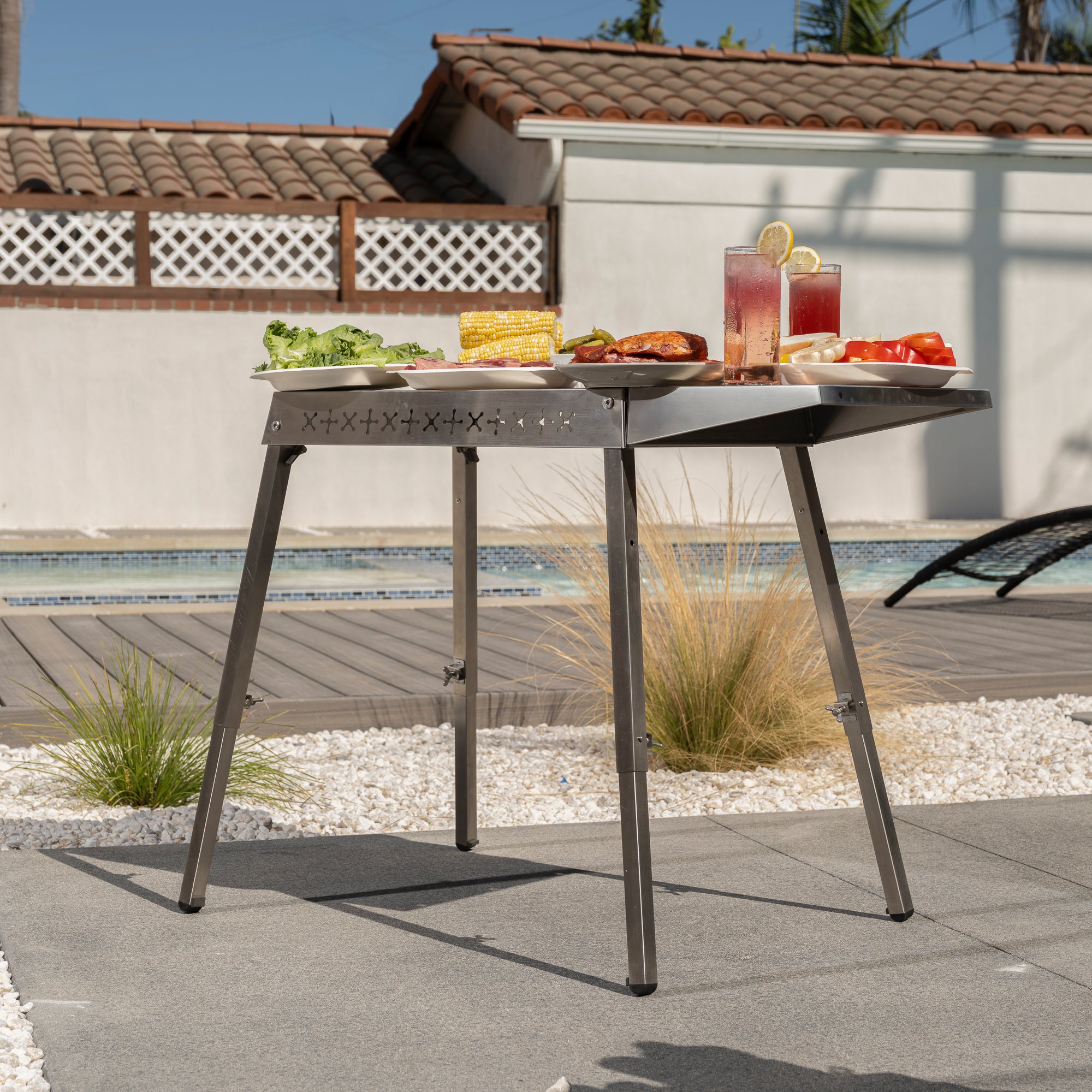 R.W.FLAME Portable Grill Table